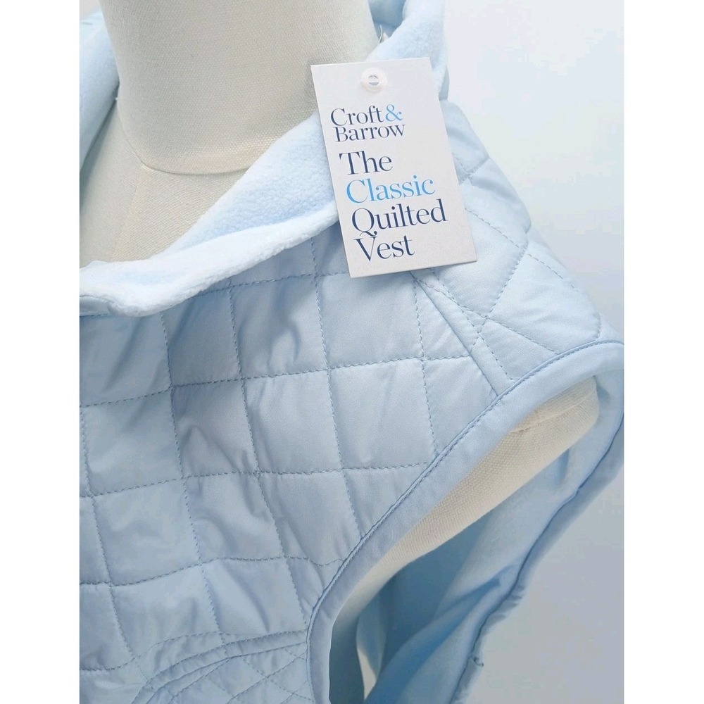The Classic Craft &Barrow Light Ease Blue Fleece Lined Vest Size Large New W/tag